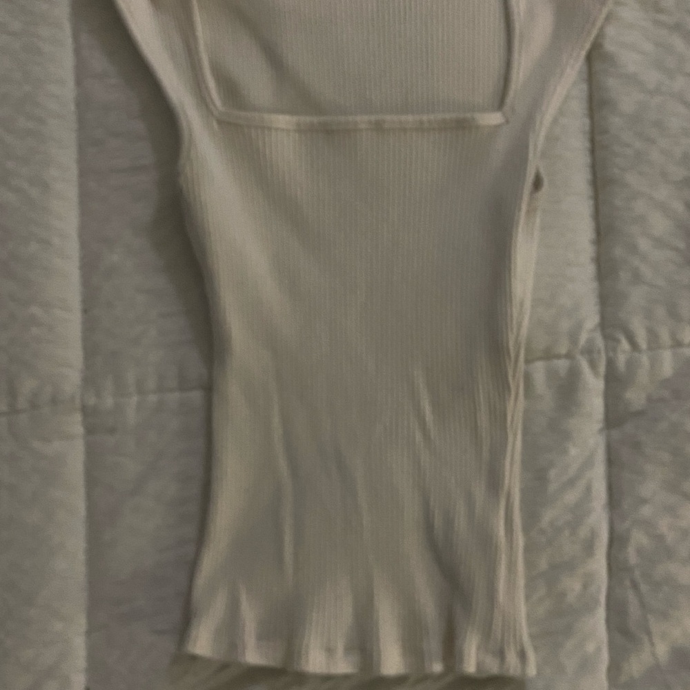 Ribbed Beige Sleeveless Top